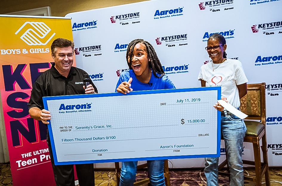 Aaron's donating to Serenity's Grace
