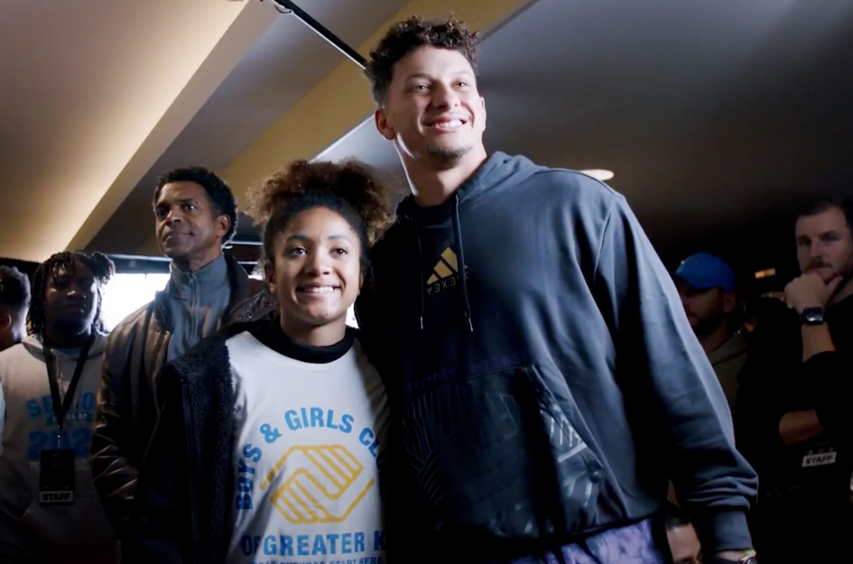 Patrick Mahomes and Club Kid