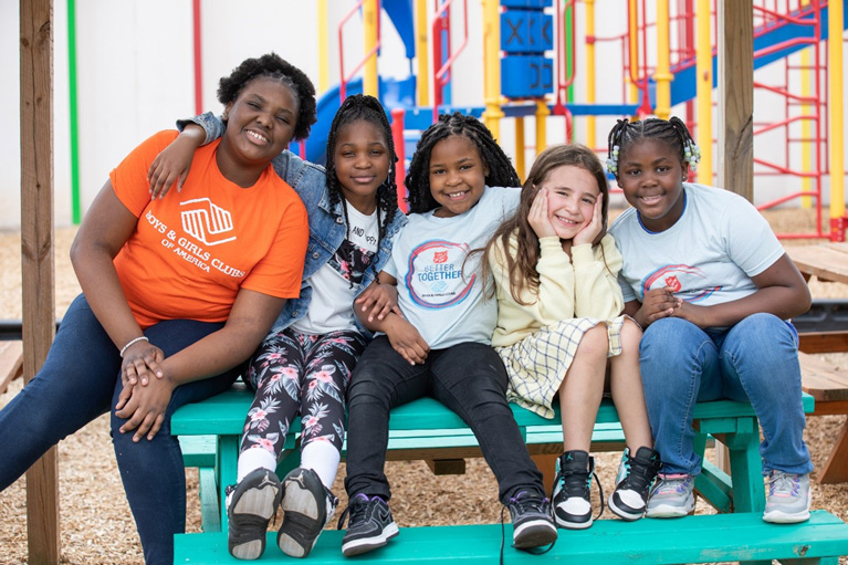 YDP with group of Club kids