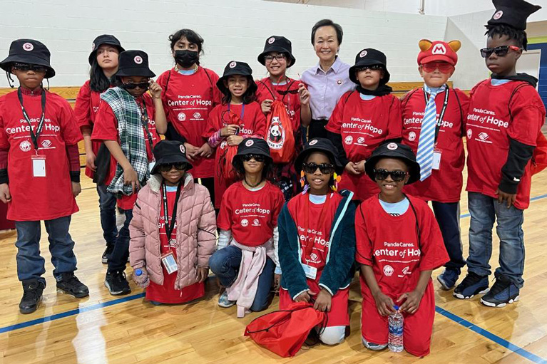 Club kids at Panda Cares - Center of Hope event