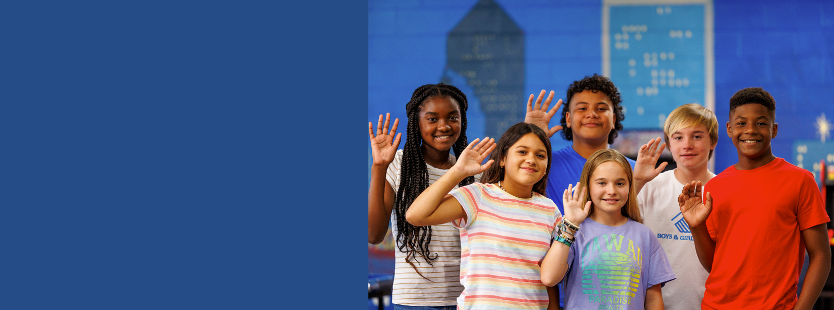 Group of Club kids smiling at camera