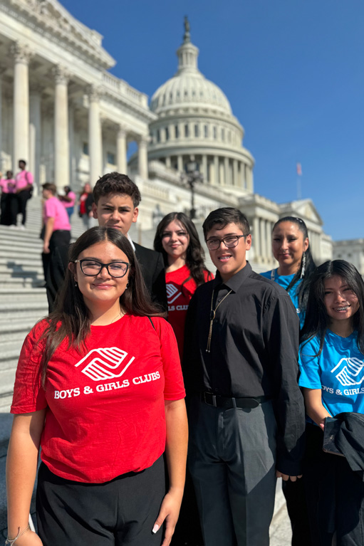 Bezos Family Foundation - Group of Club teens in front of Capitol