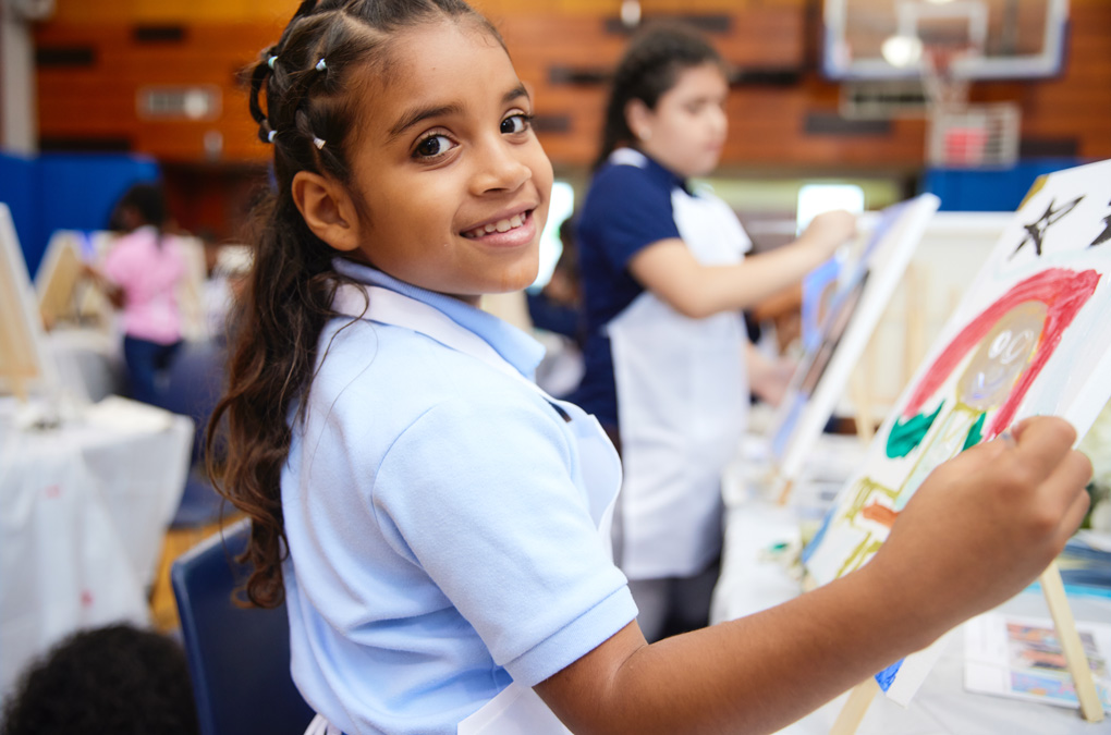 Club kid creating art In honor of Hispanic Heritage Month