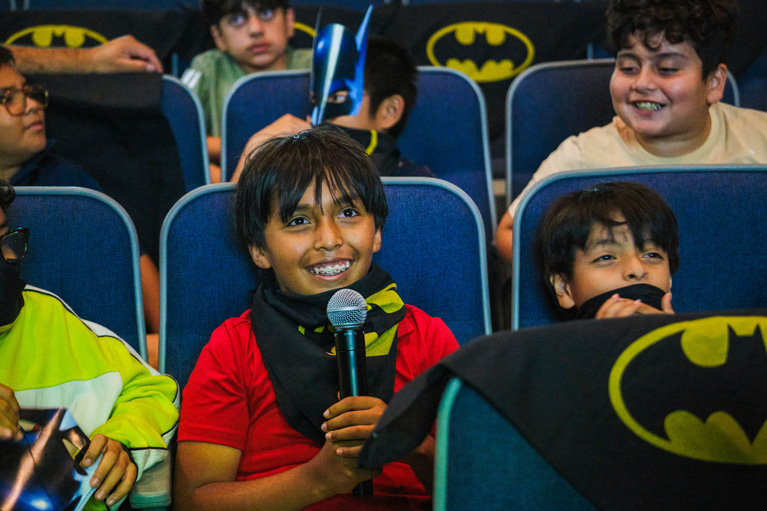Batman Day kids in theater