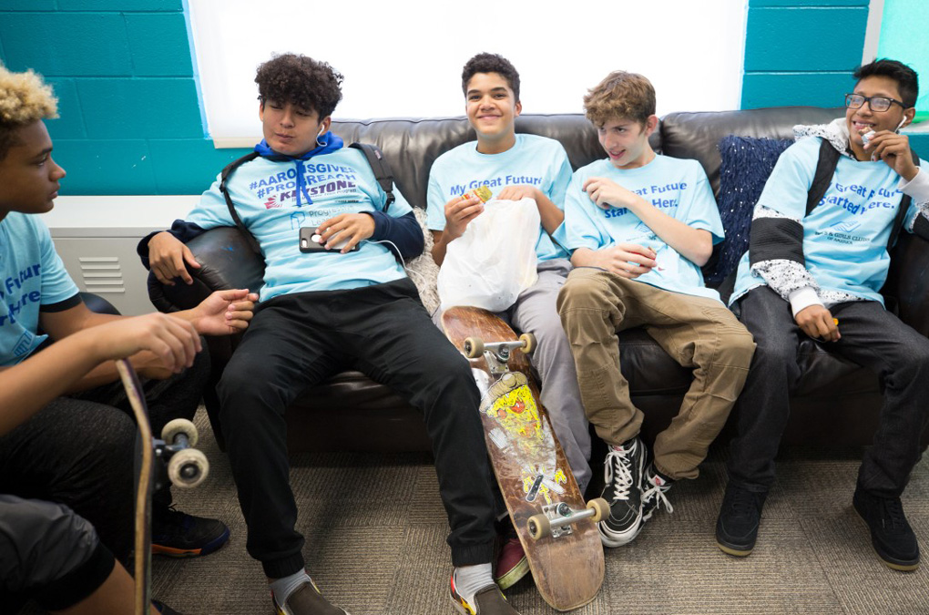 Group of Club teens