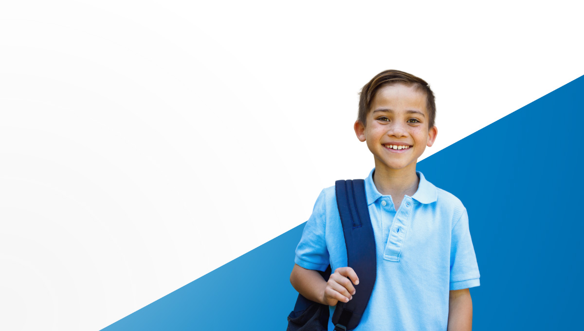 Club kid with backpack