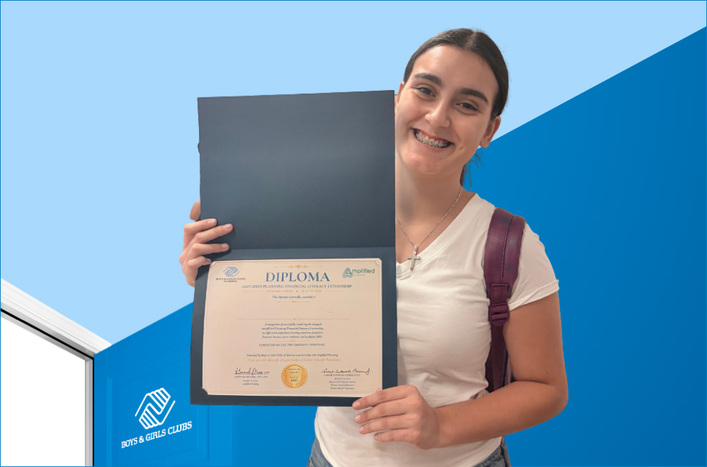 Club kid with Amplified Planning Externship diploma