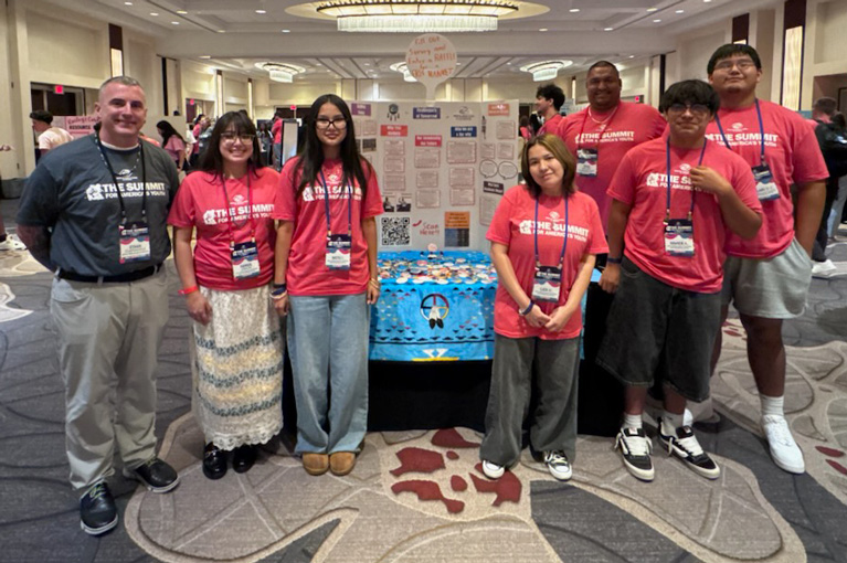 Boys & Girls Club of Prairie Band Potawatomi Nation sharing their local advocacy project in Washington, D.C., at BGCA’s Summit for America’s Youth.